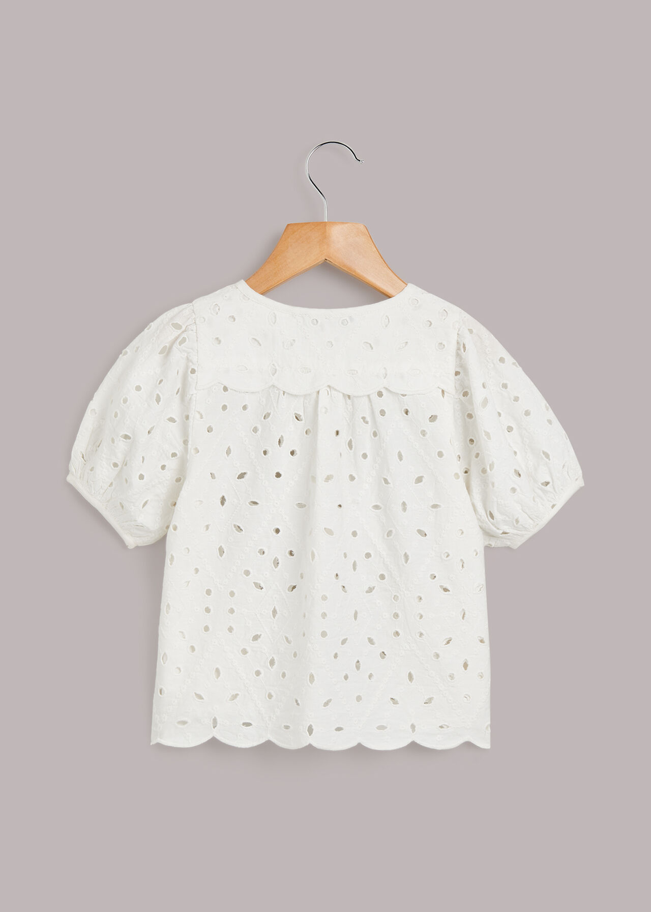 Ivory Broderie Top | WHISTLES