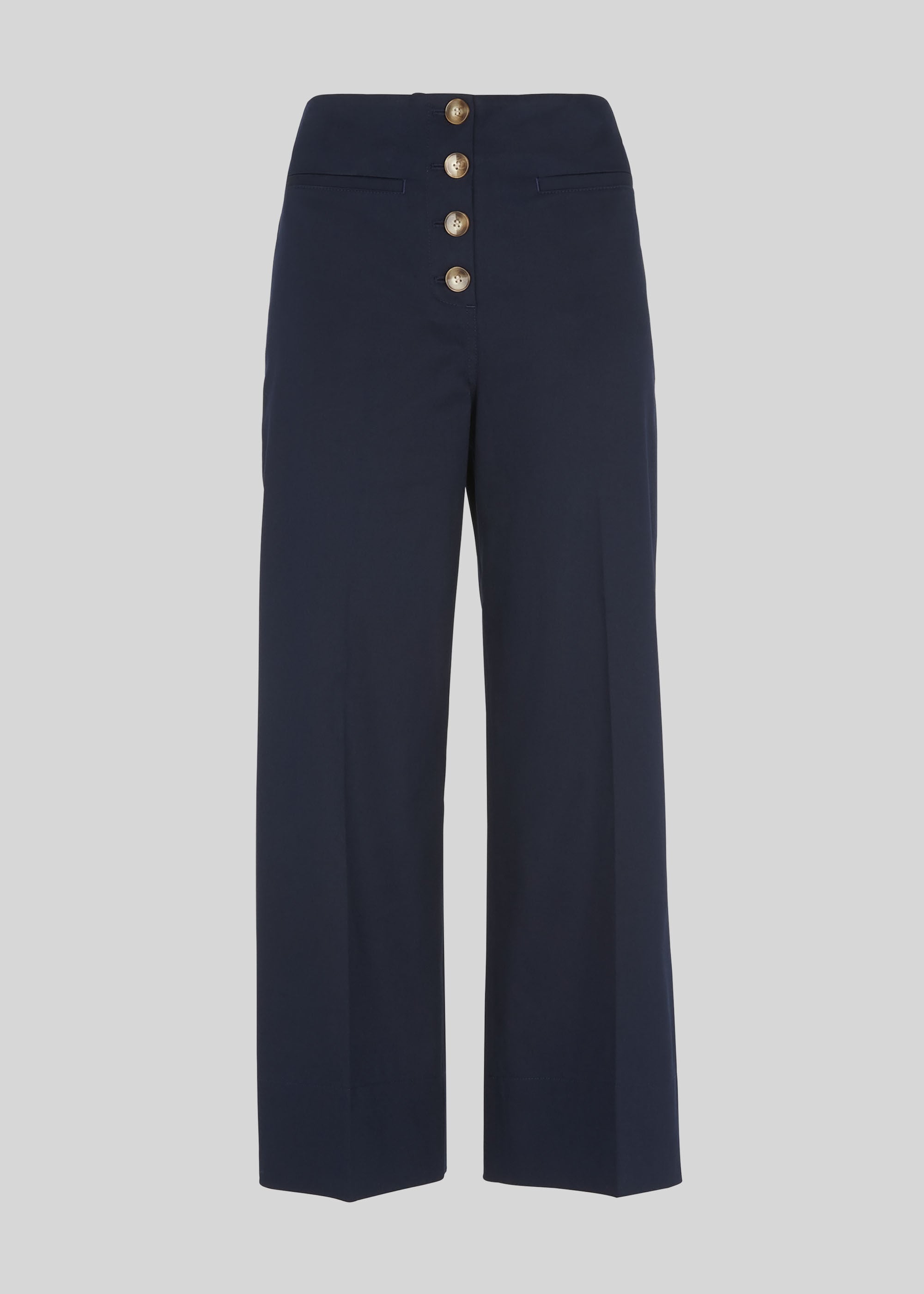 美品 FITTY&CO YOUR Button Trousers Navy Heidi Button Front Trouser | WHISTLES | Whistles US |