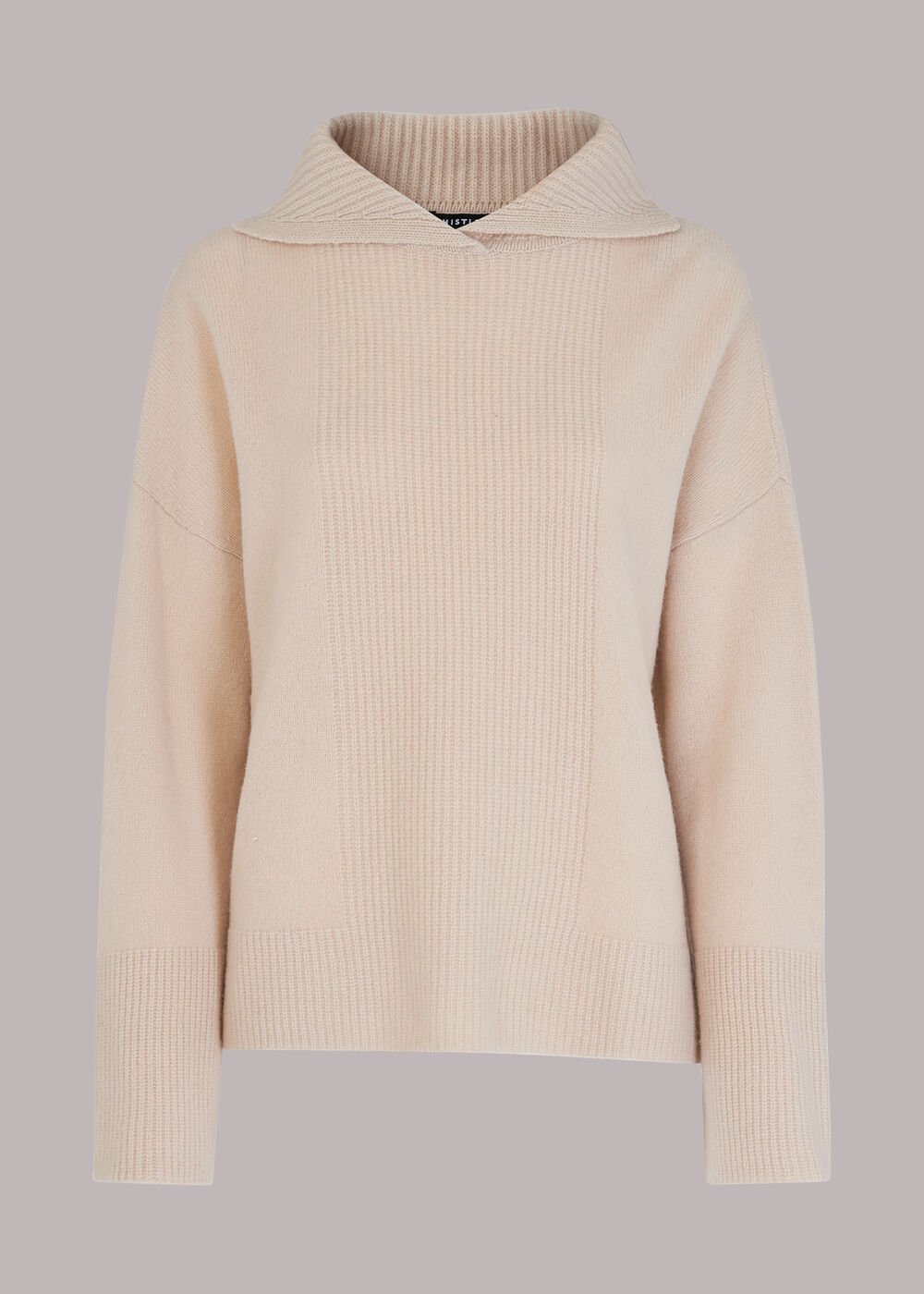 Rib Detail Collar Jumper