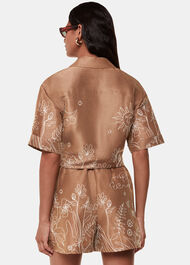 Embroidered Scribble Short