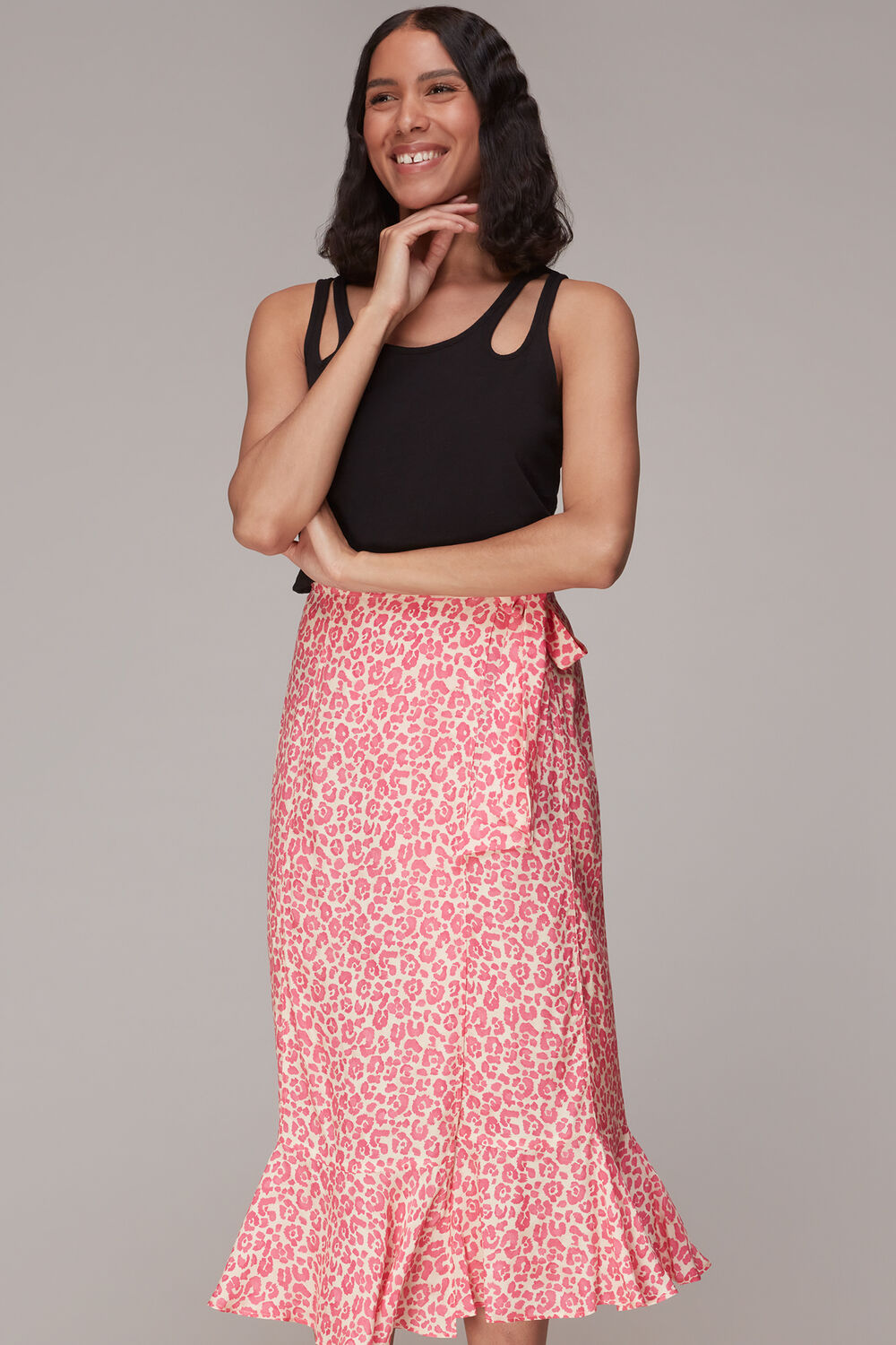 Cheetah Print Wrap Skirt