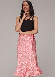 Cheetah Print Wrap Skirt