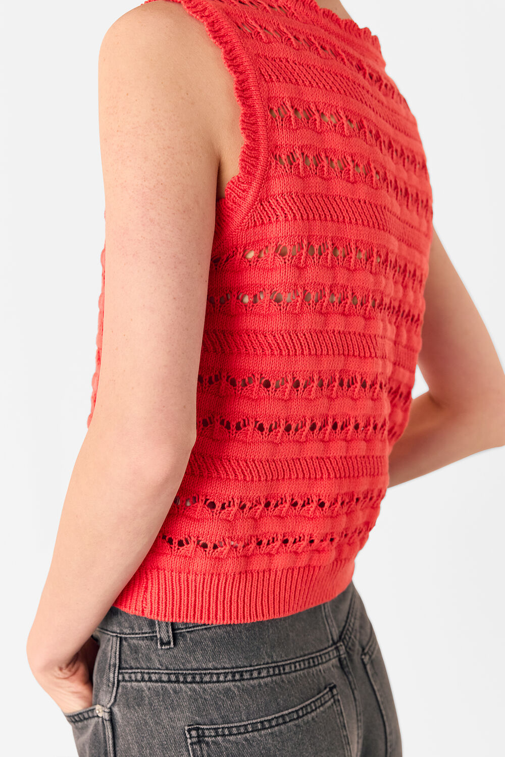 Pointelle Detail Tank