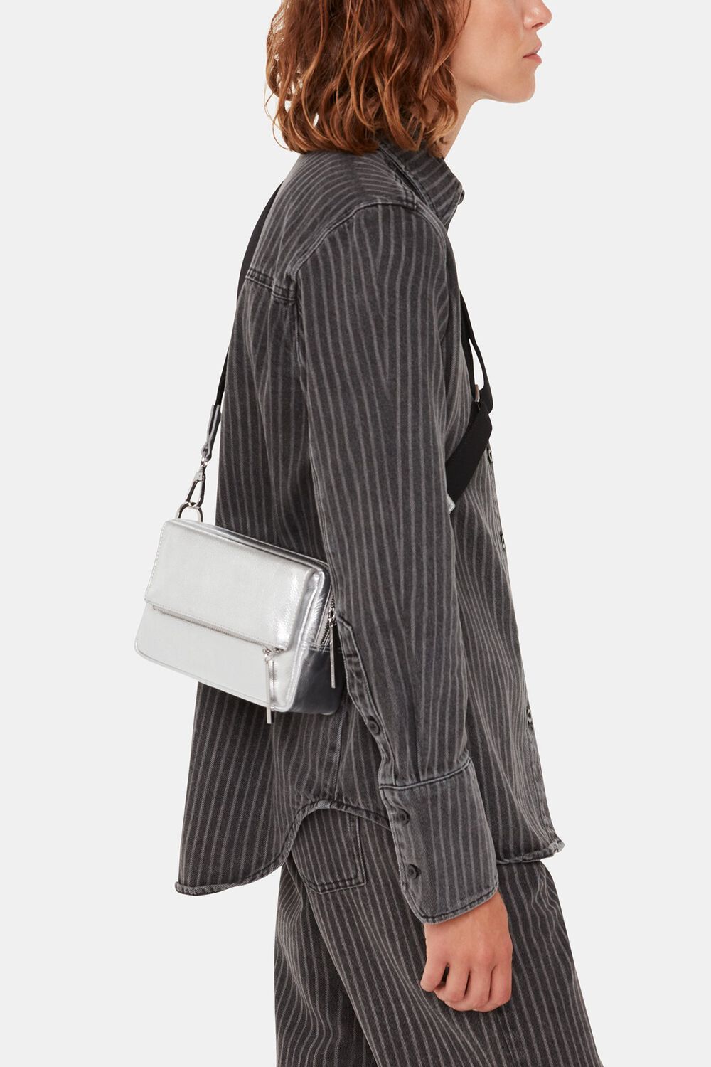 Silver Bibi Crossbody Bag