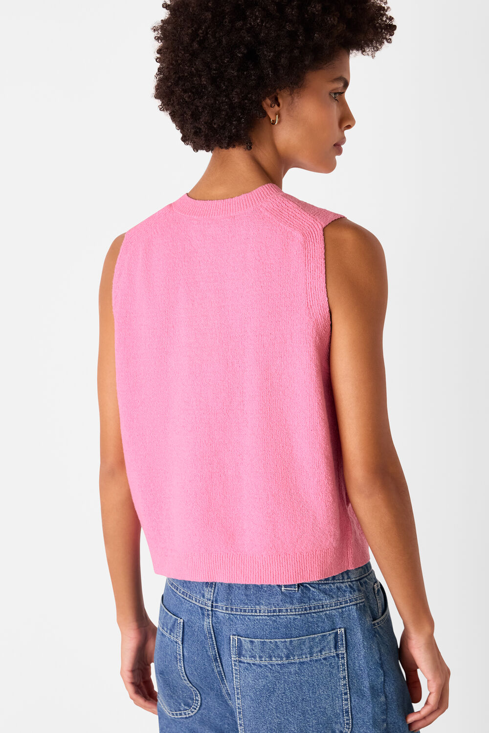 Cotton Boucle Textured Tank