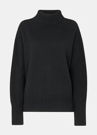 Wool Split Back Roll Neck