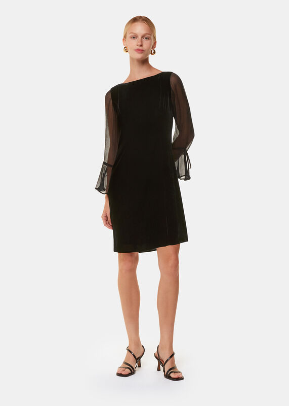 Black Myla Velvet Mini Dress