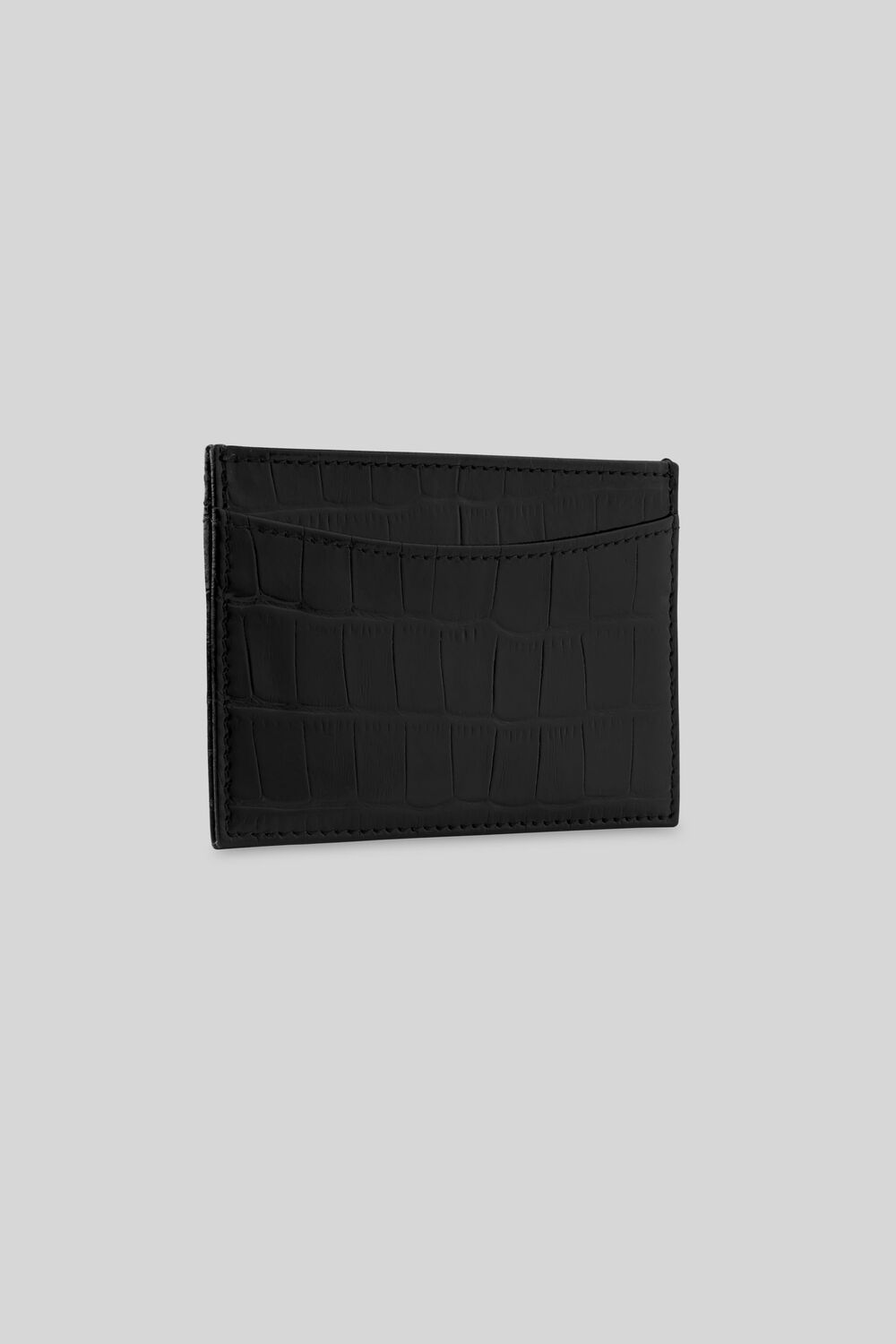 Black Shiny Croc Card Holder