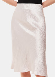 Satin Knee Length Skirt