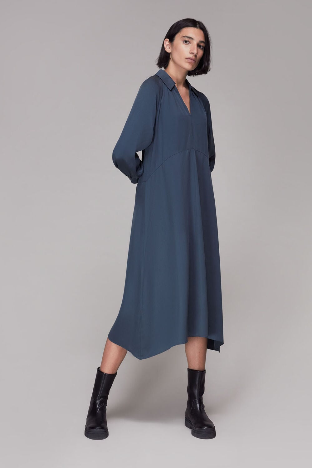 Blue Catherine Shirt Dress