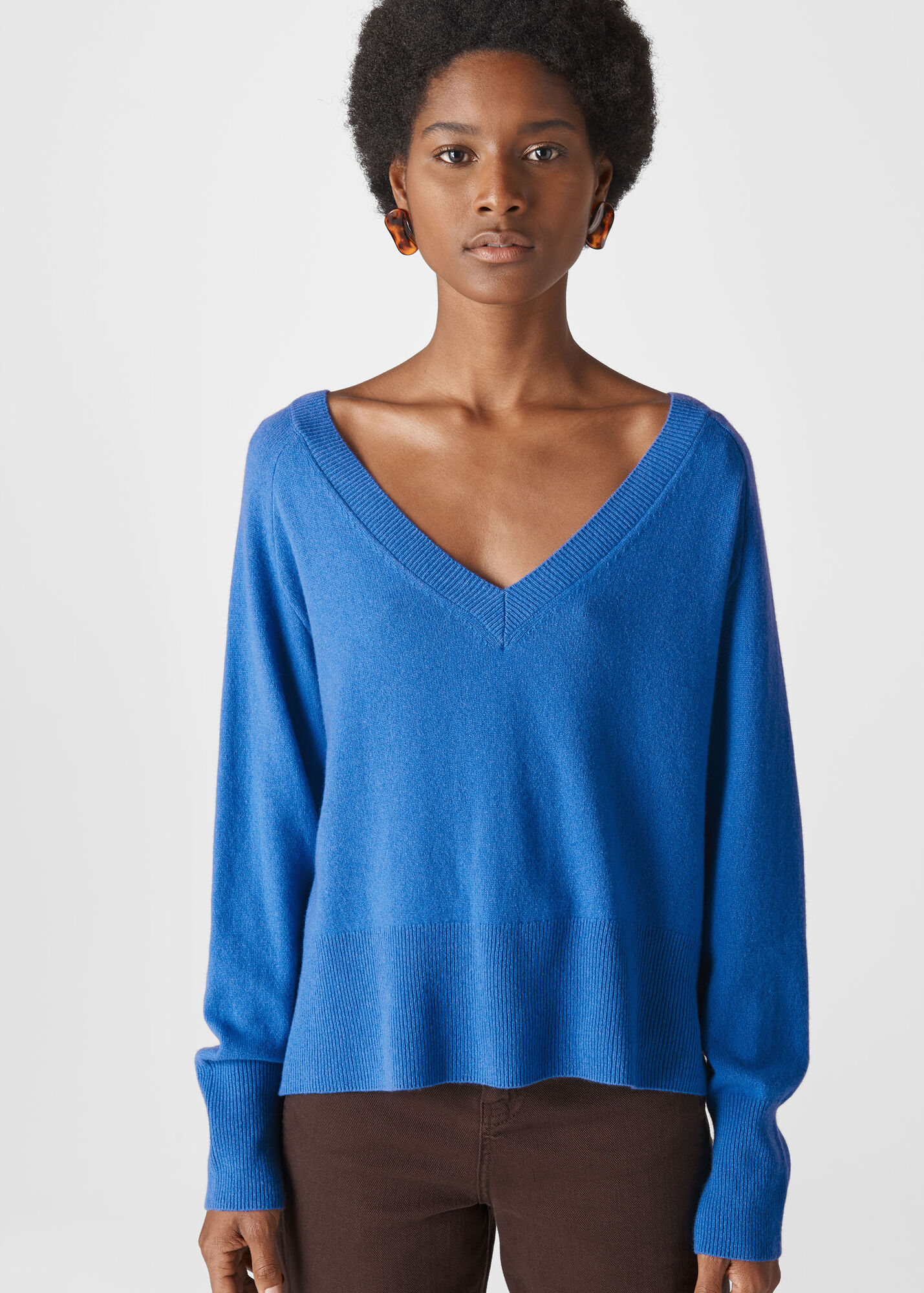 Blue Sustainable Cashmere Jumper | WHISTLES