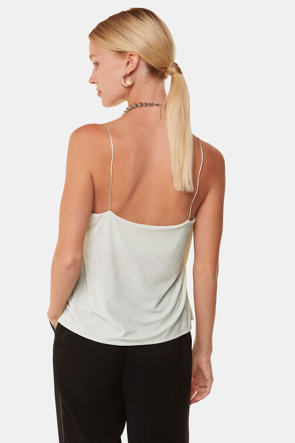 Velvet Cowl Neck Cami Top