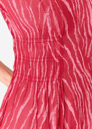 Zebra Texture Midi Dress