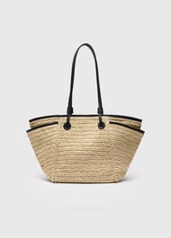 Zoelle Straw Tote Bag