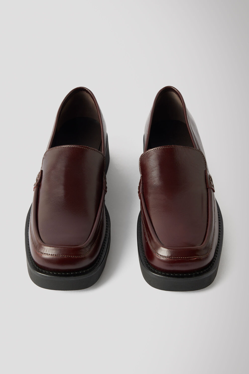 Square Toe Leather Loafer