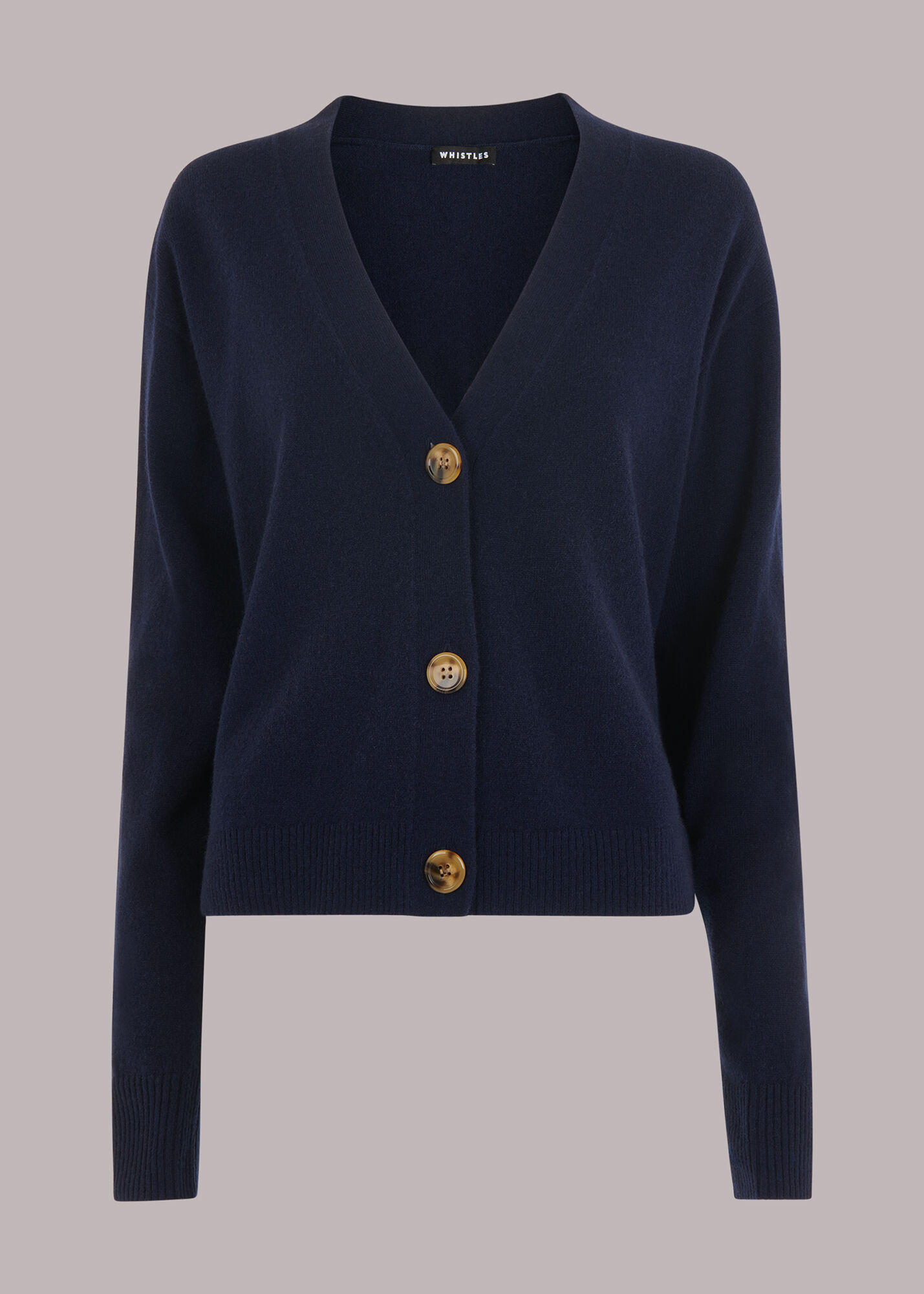 Navy Cashmere Cardigan | WHISTLES