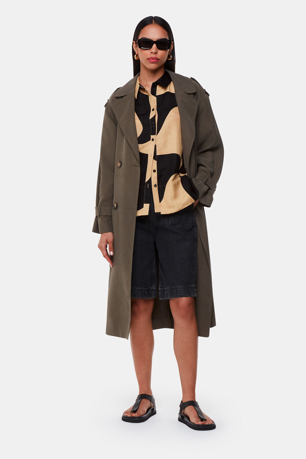 Swirl Linen Blend Shirt