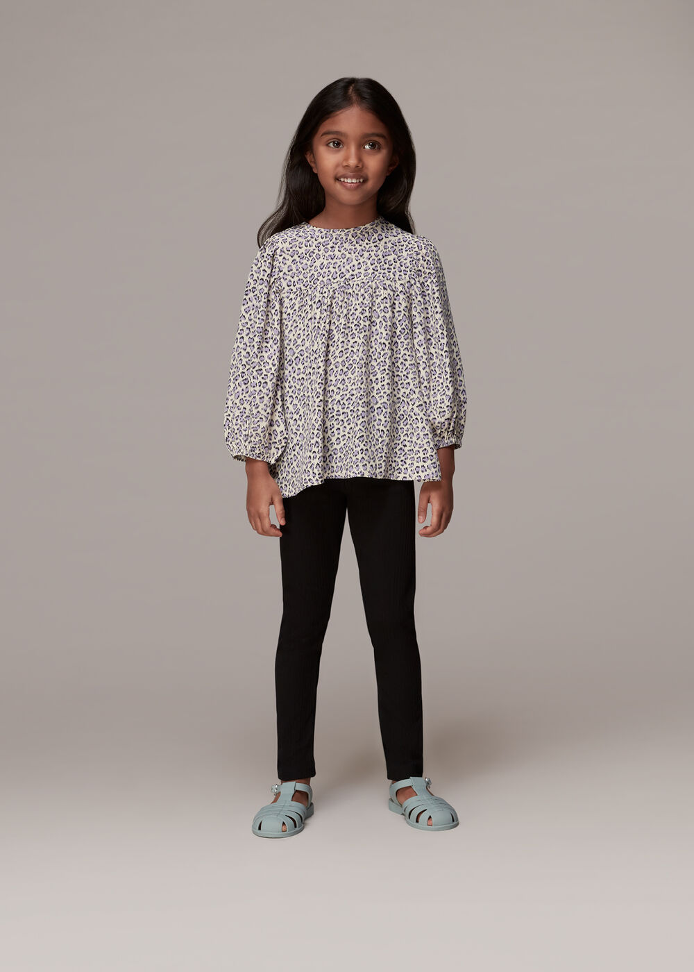 Dashed Leopard Wren Sleeve Top