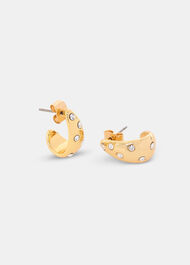 Diamante Mini Curved Earring