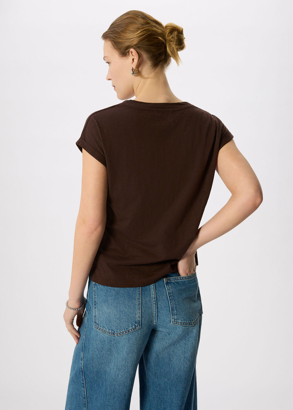 Willa V-Neck Cap Sleeve Tee