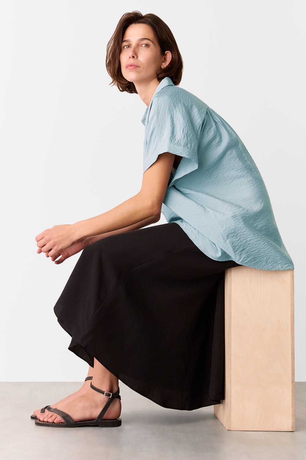 Pale Blue Button Up Nicola Shirt