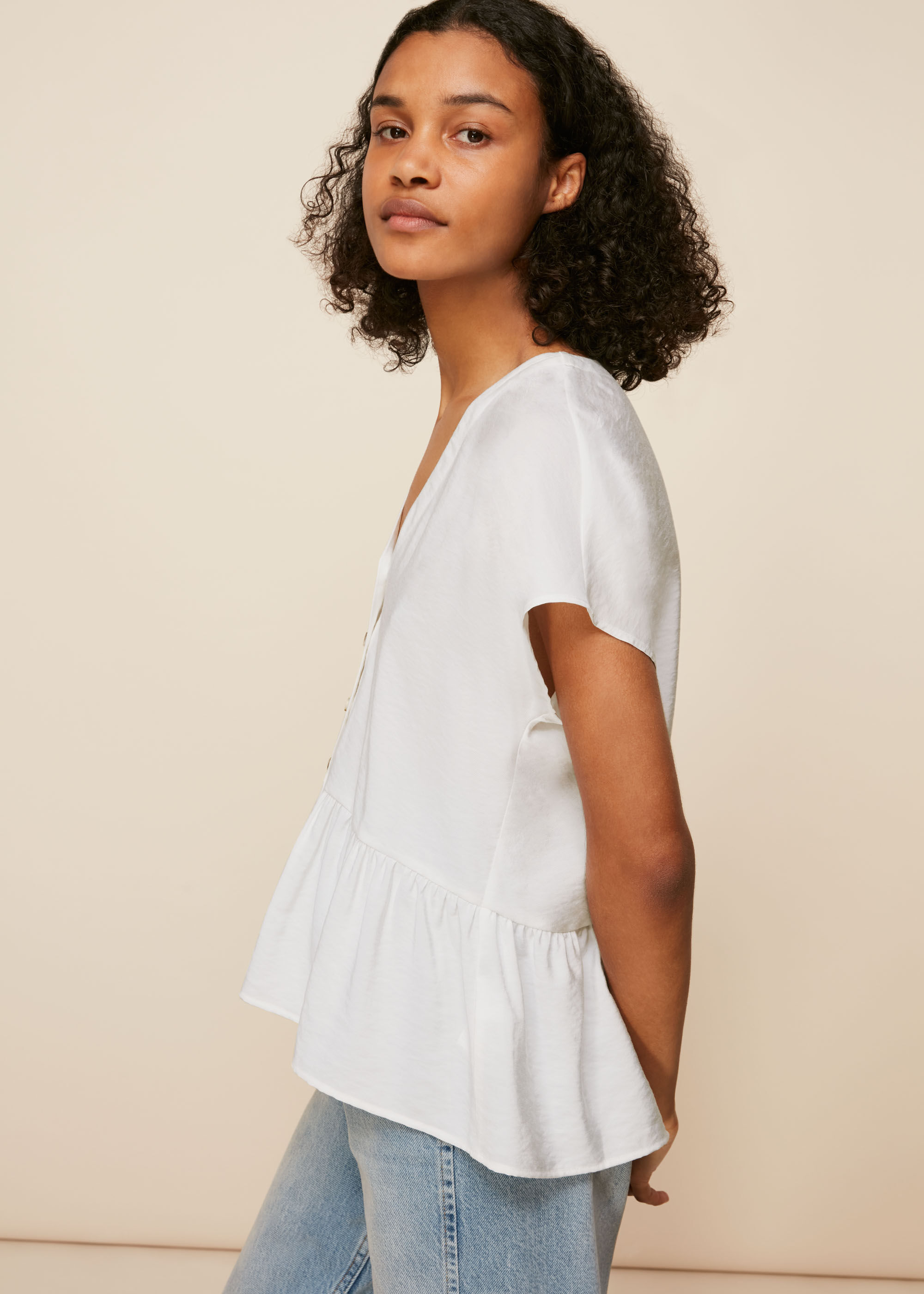 White peplum t cheap shirt