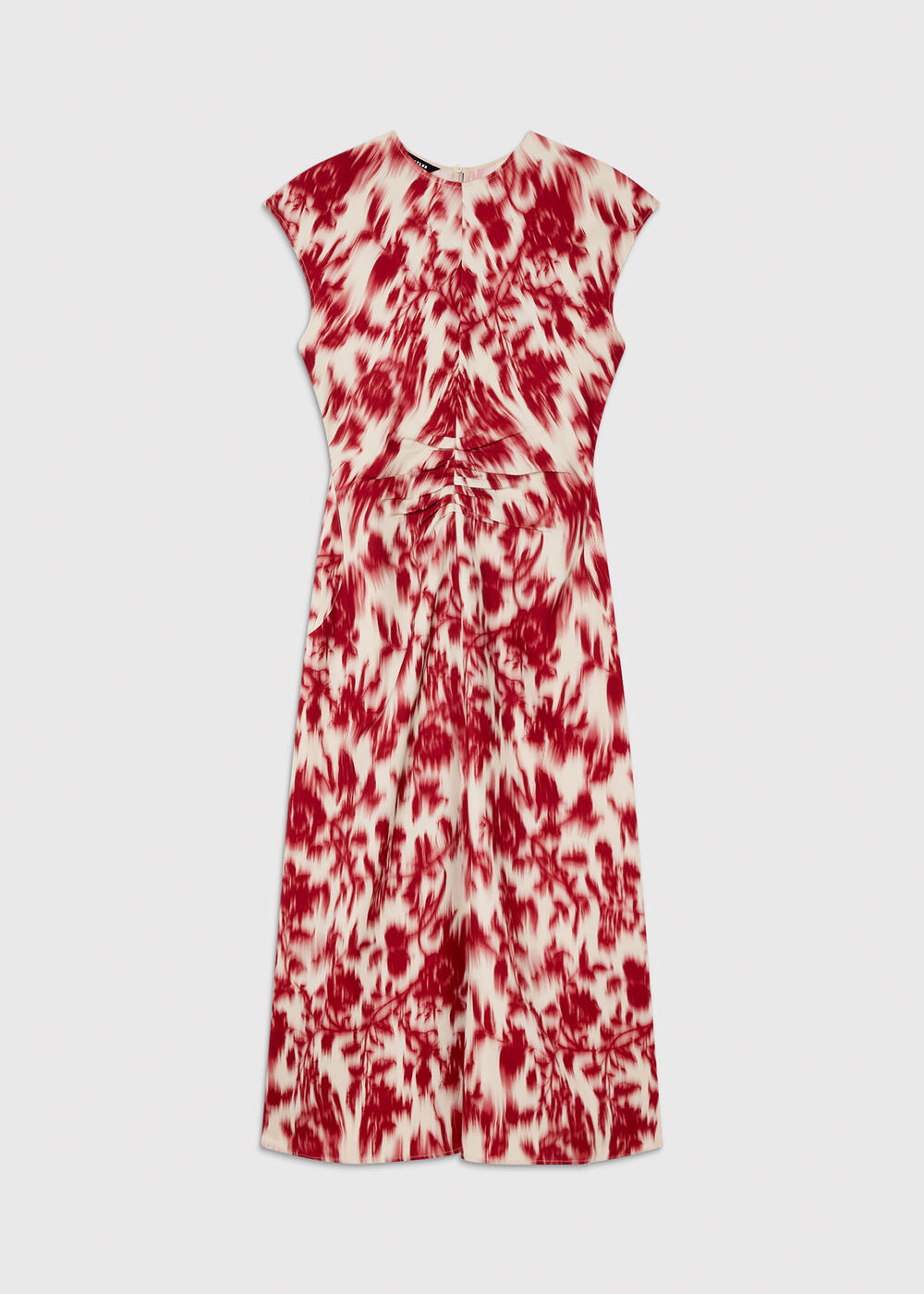 Petite Blurred Floral Crepe Dress