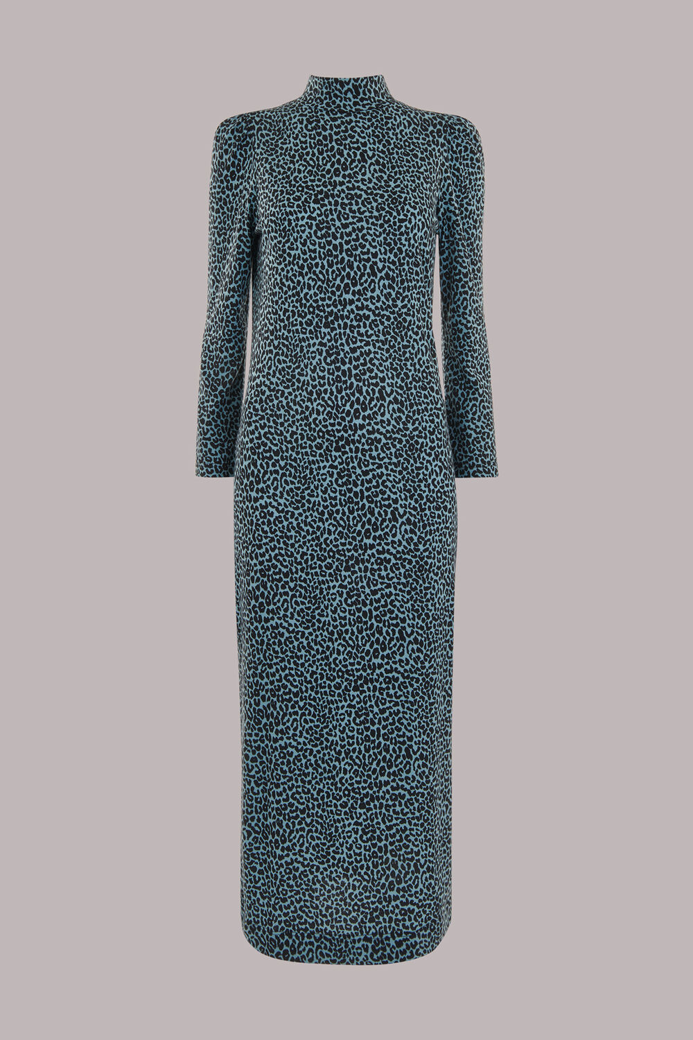 Contrast Leopard Jersey Dress