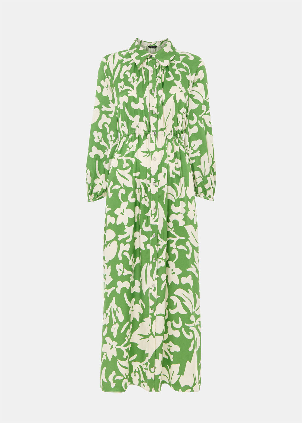 Floral Trapeze Shirt Dress