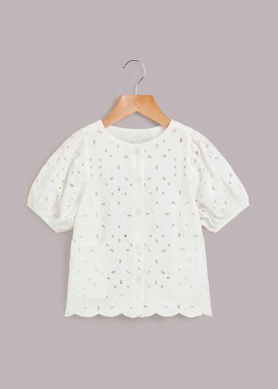 Ivory Broderie Top