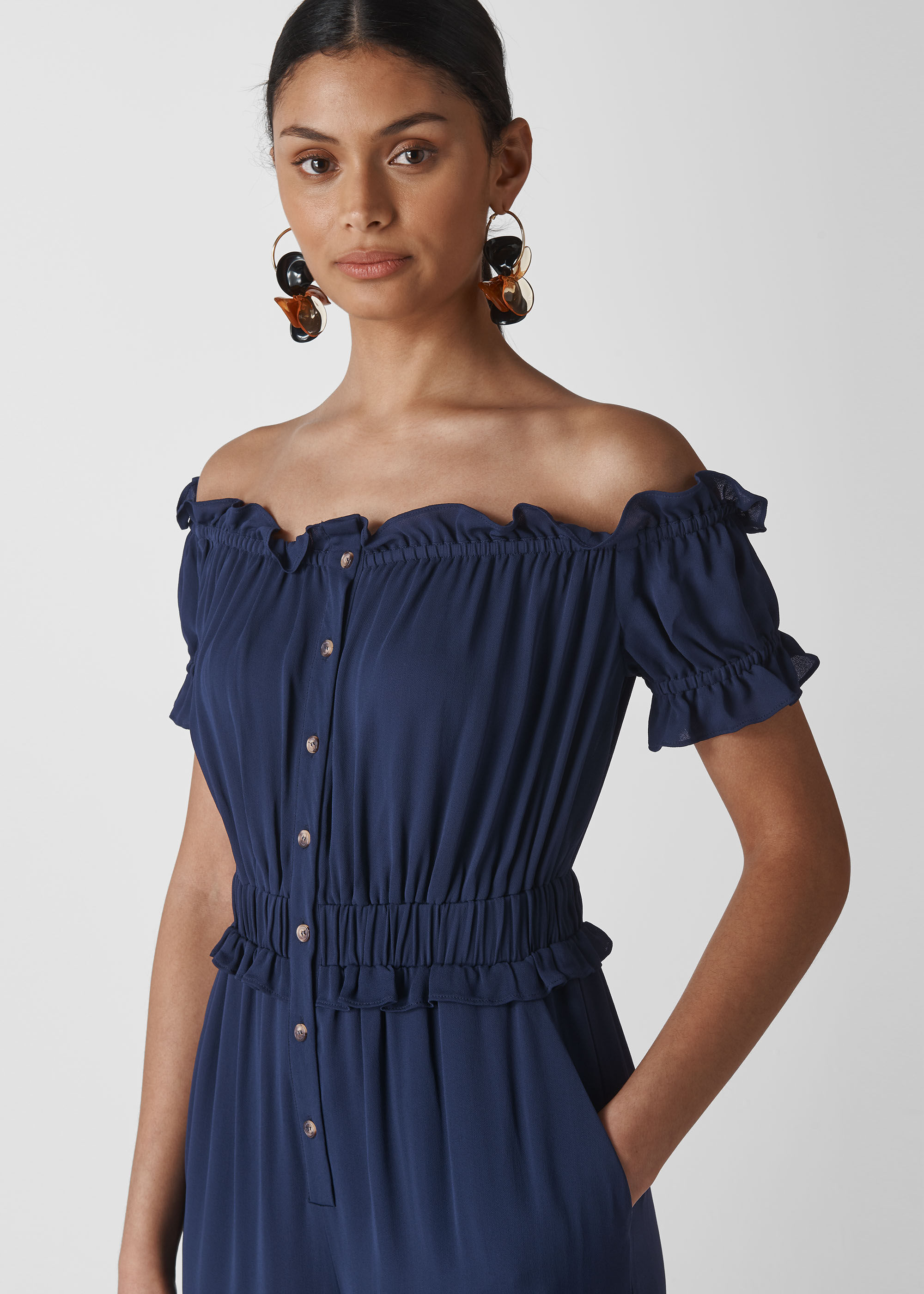 Bardot navy sale jumpsuit