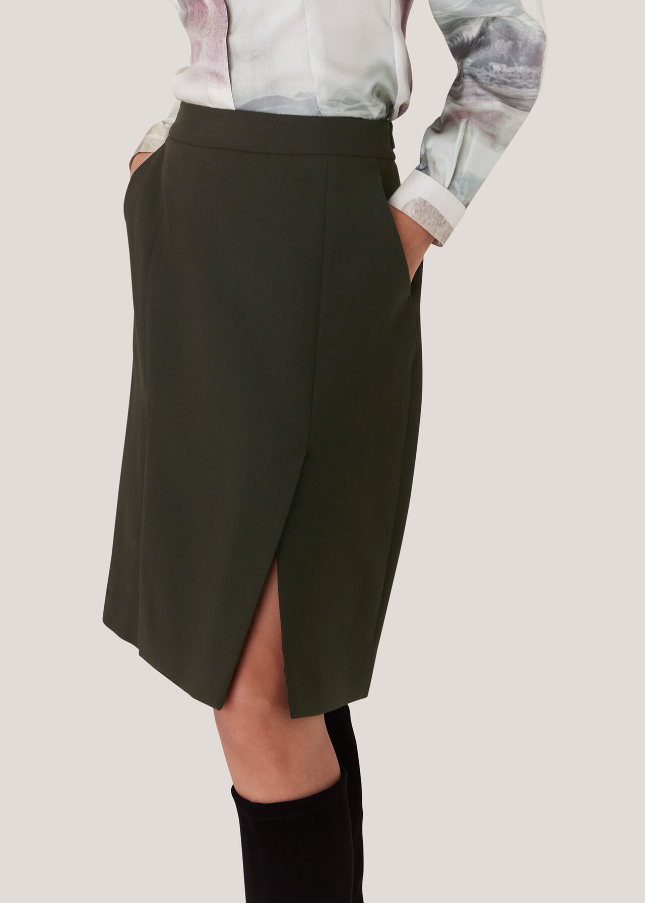 Natalie Wool Blend Skirt