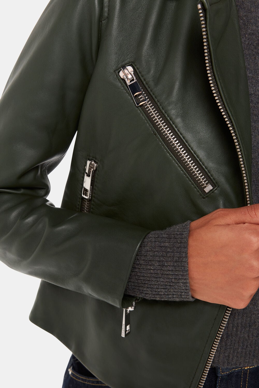 Agnes Pocket Leather Jacket