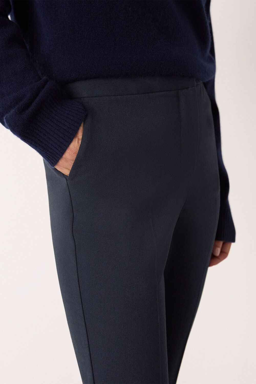 Navy Lily Cigarette Trouser