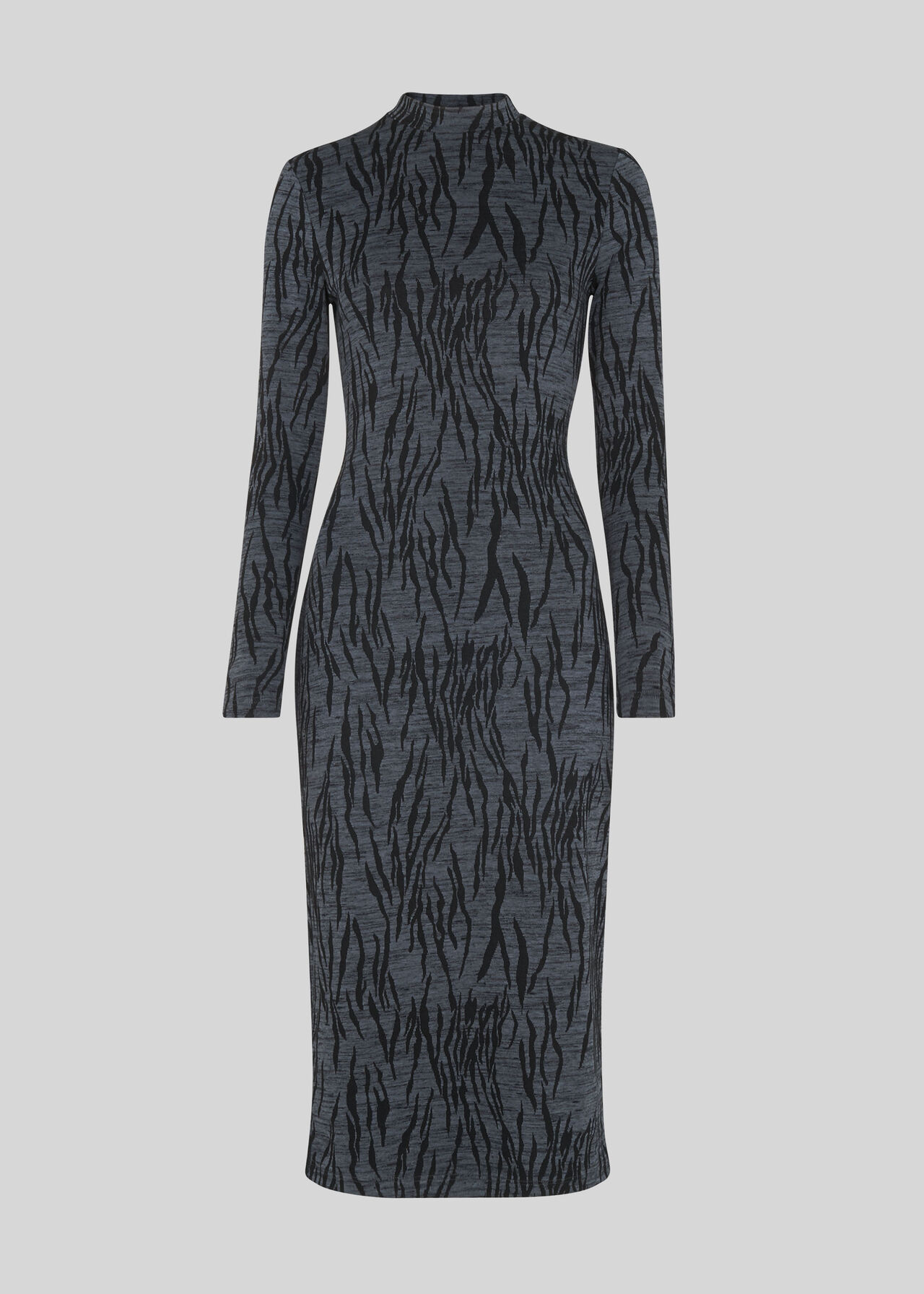 Grey/Multi Zebra Jersey Dress | WHISTLES