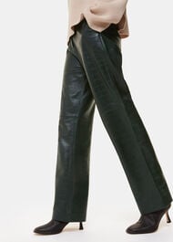 Delia Croc Leather Trouser
