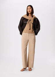 Wide Leg Casual Cotton Trouser