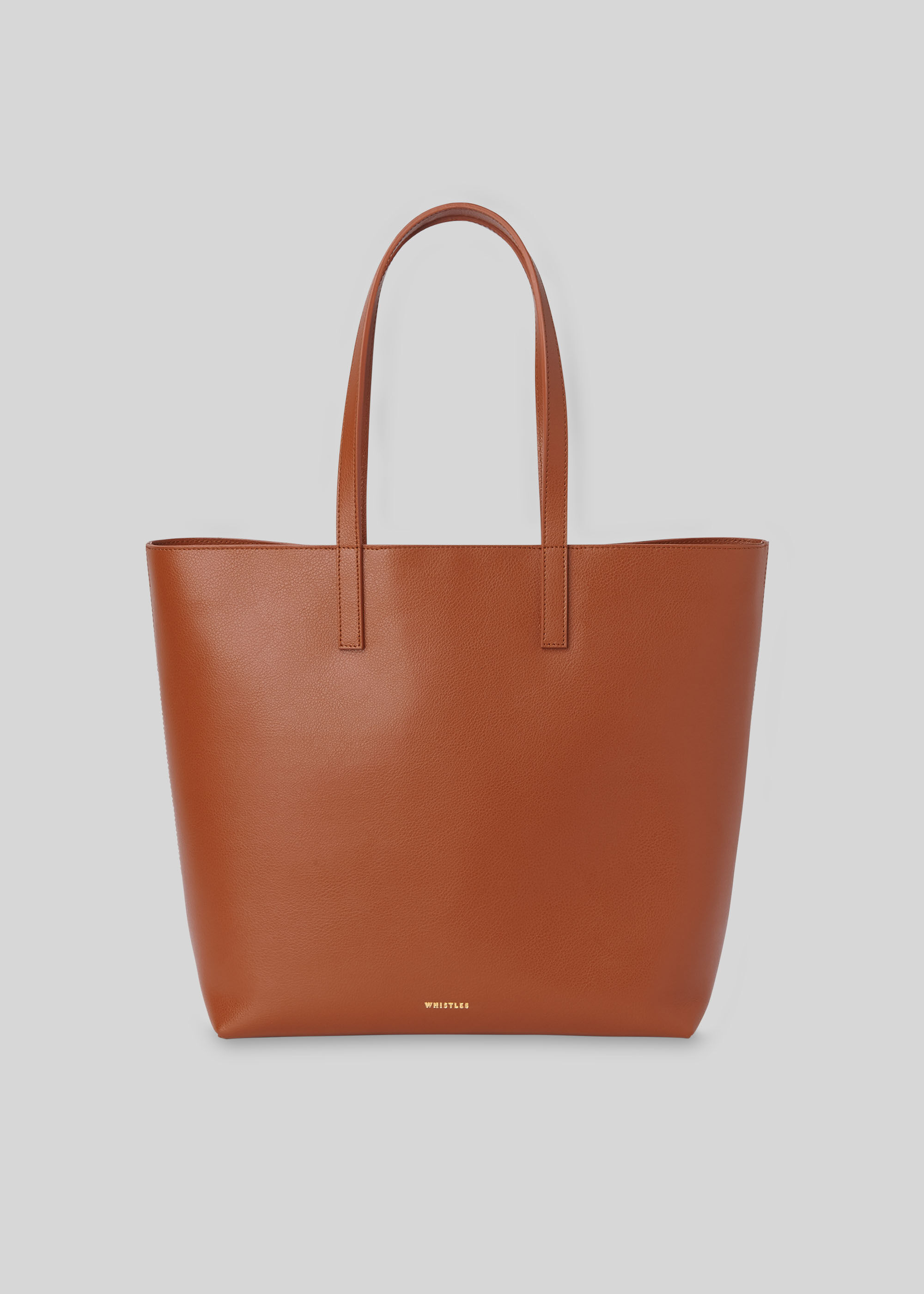 unlined leather tote