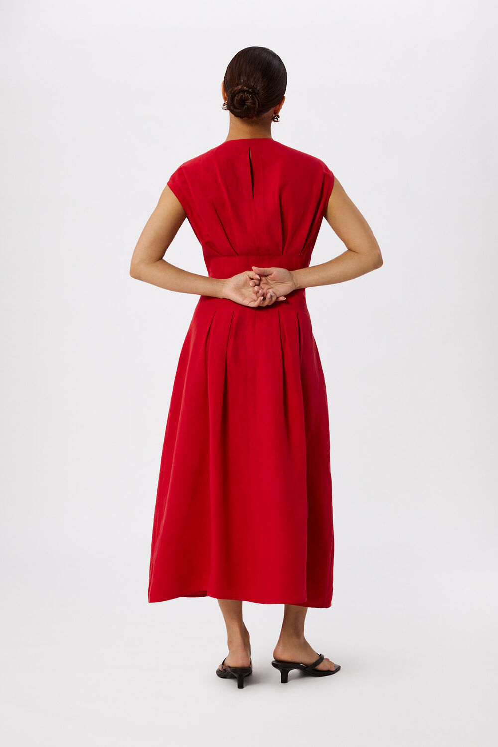 Petite Panel Linen Blend Dress