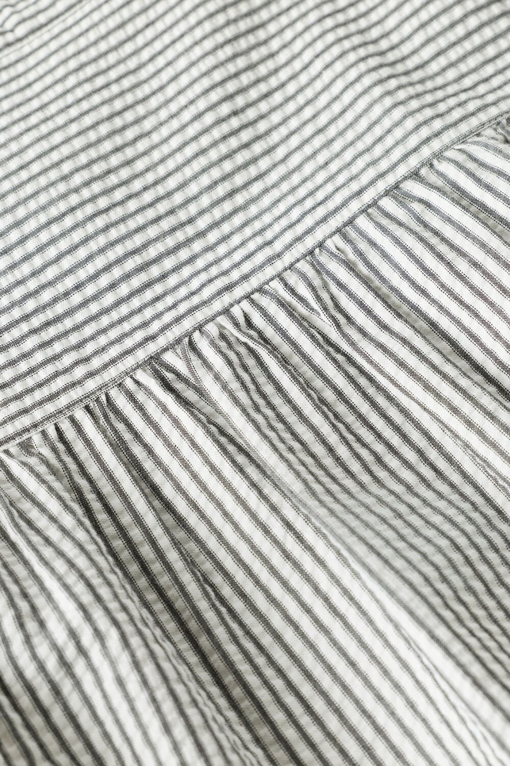 White Seersucker Stripe Shirt