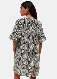 Petite Checkerboard Tiger Print Dress