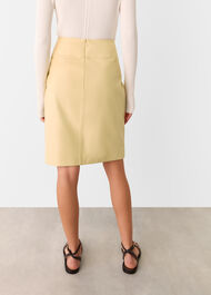 Clean Leather Pencil Skirt