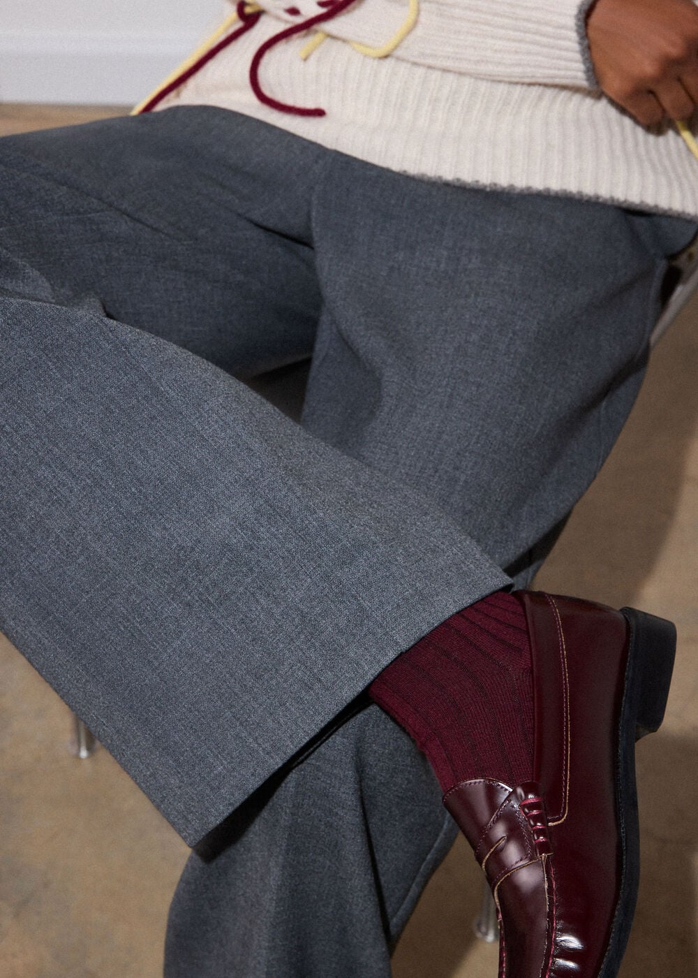 Petite High Rise Straight Trouser