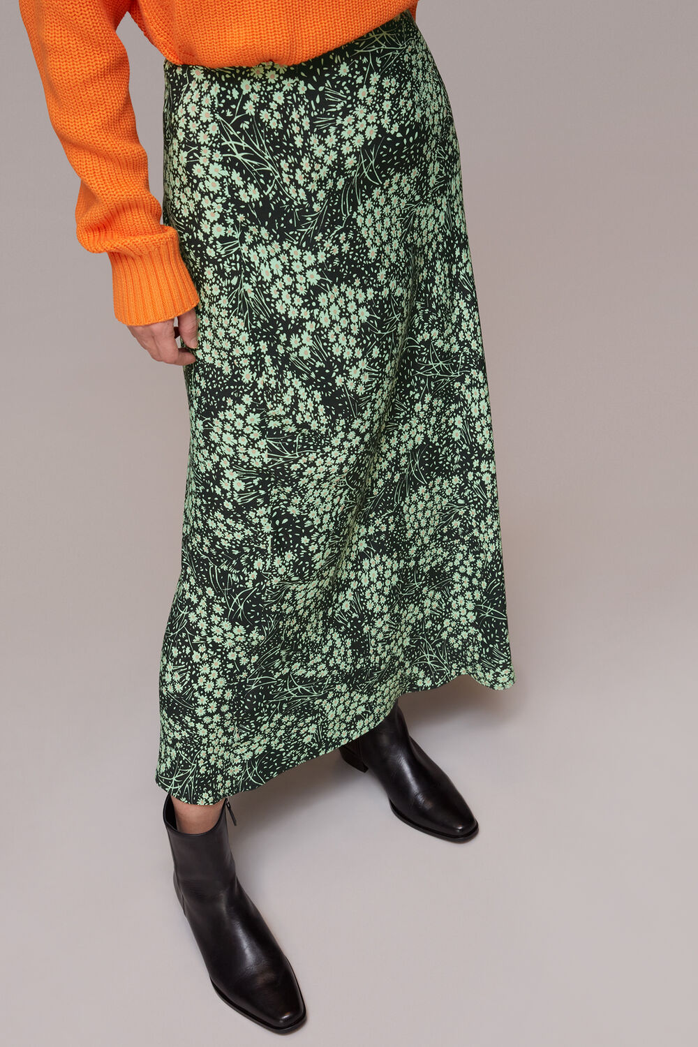 Daisy Meadow Bias Cut Skirt