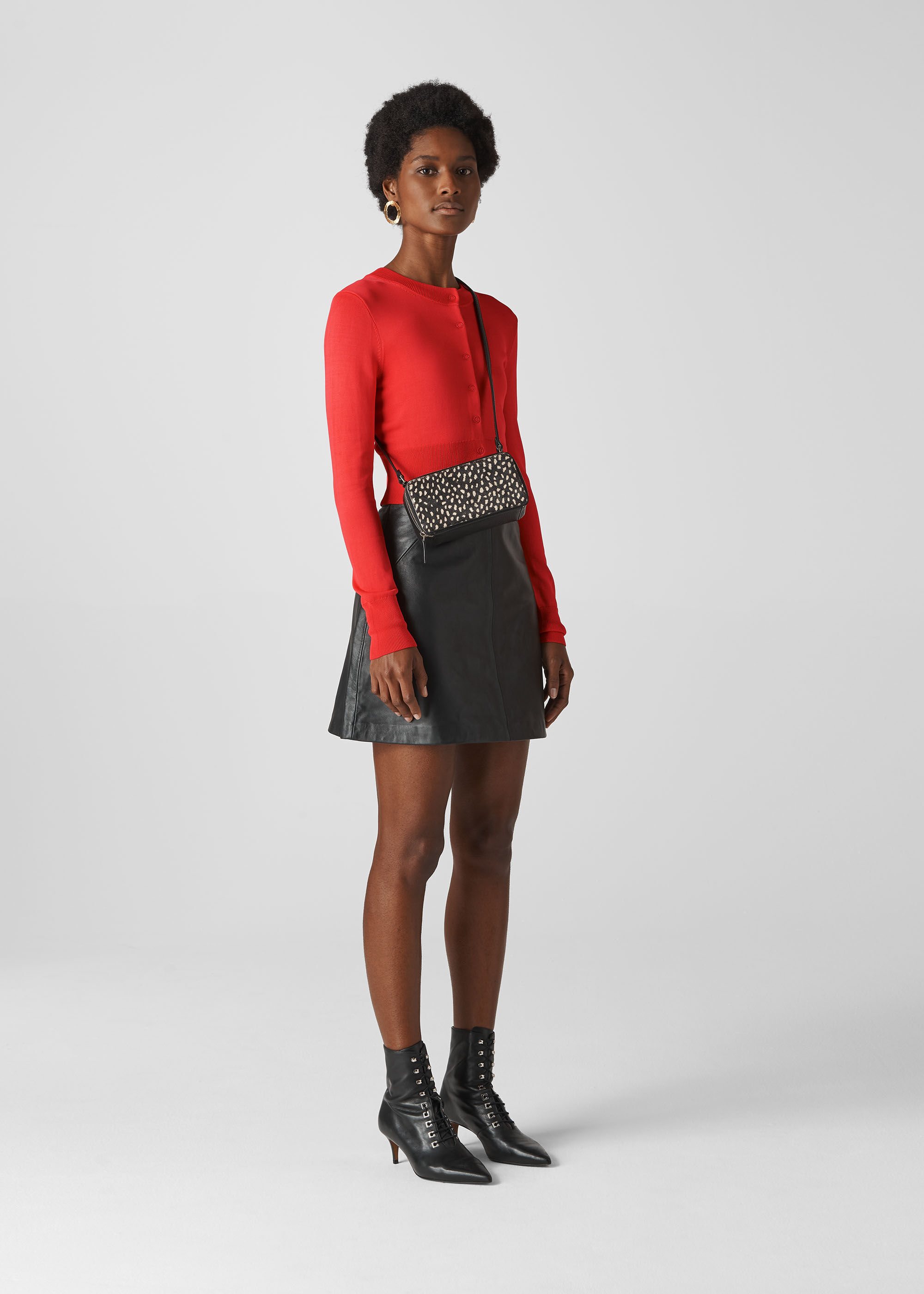 Red Crop Cardigan