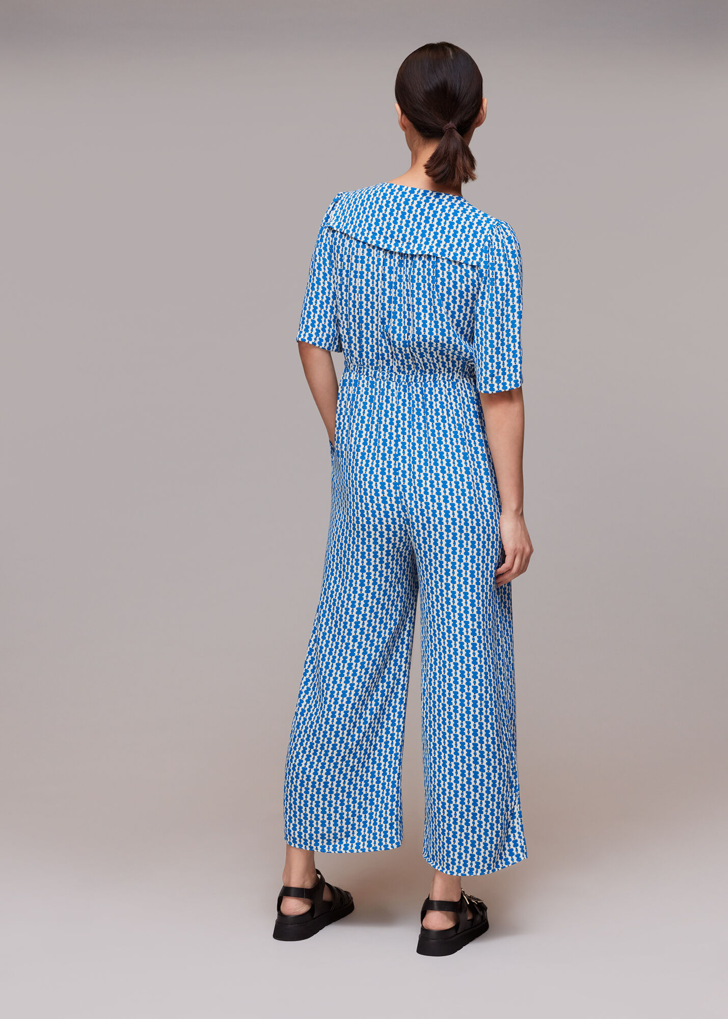 Blue/Multi Vertical Stack Jumpsuit WHISTLES