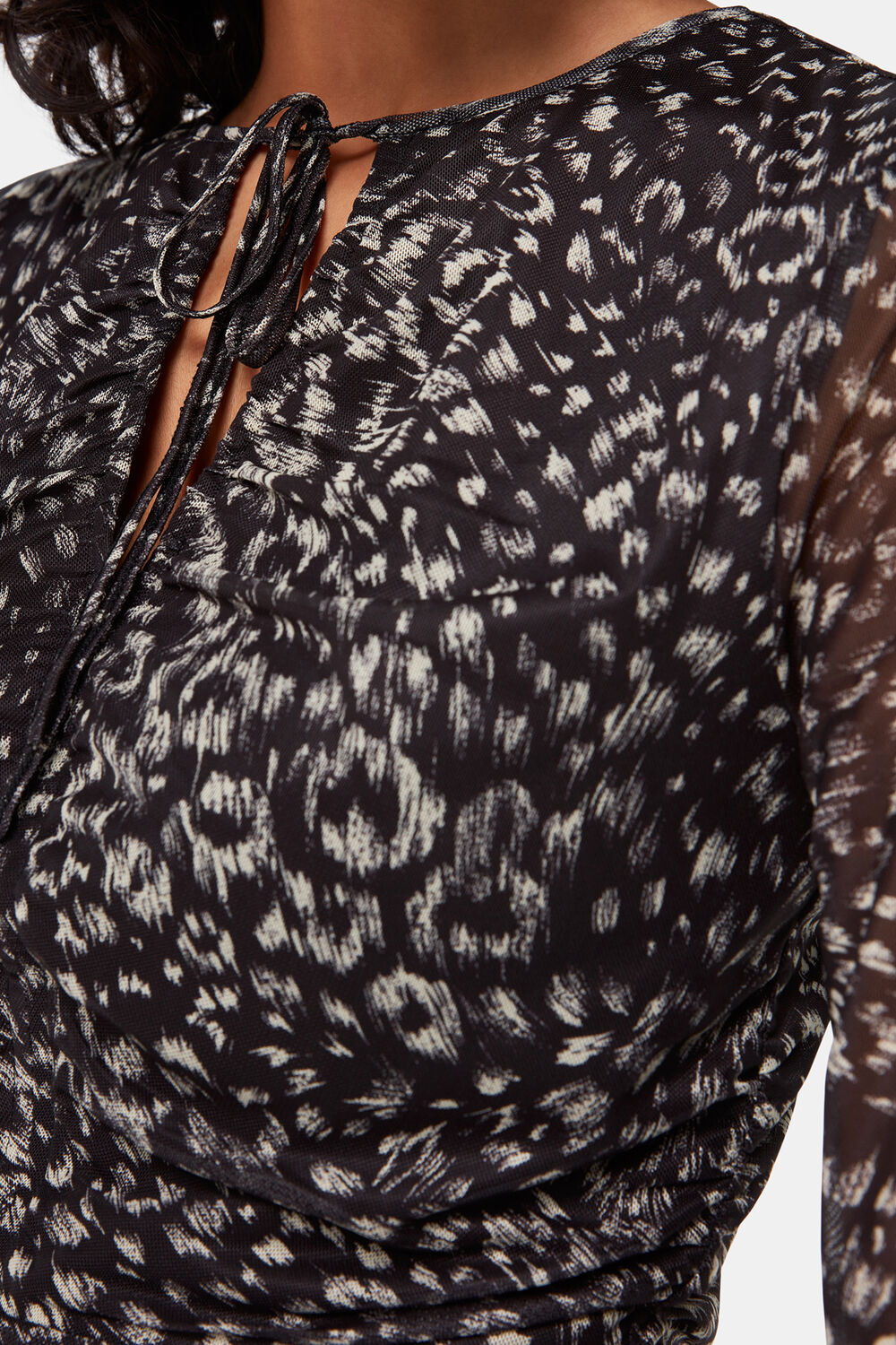 Feather Leopard Flippy Dress