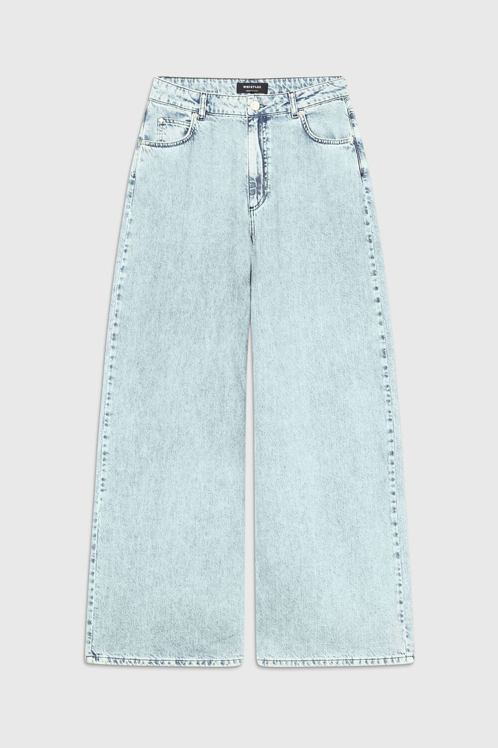 Light Wash Full Length Wide Leg Jean