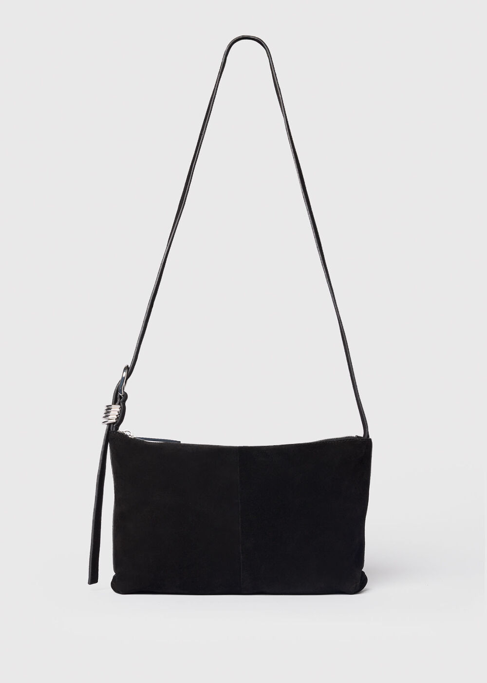 Ring Detail Suede Bag