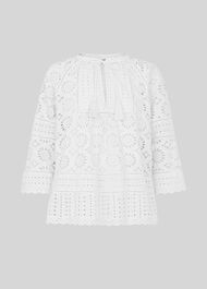 Maggie Broderie Blouse White